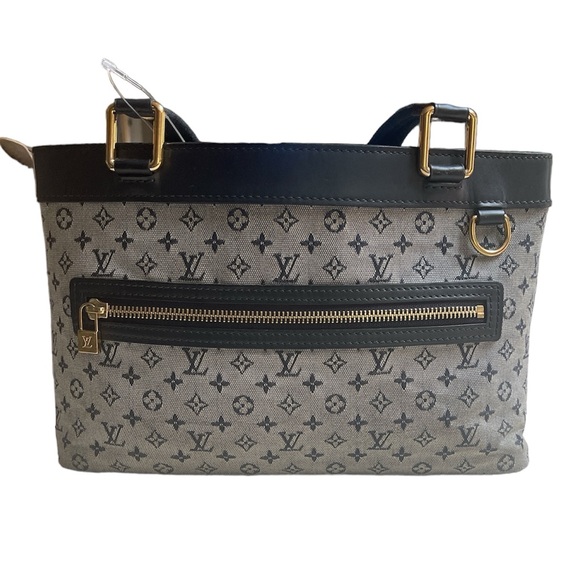 Authentic Louis Vuitton LV Hand Bag LucillePM Blue Monogram Mini Lin - Picture 3 of 17